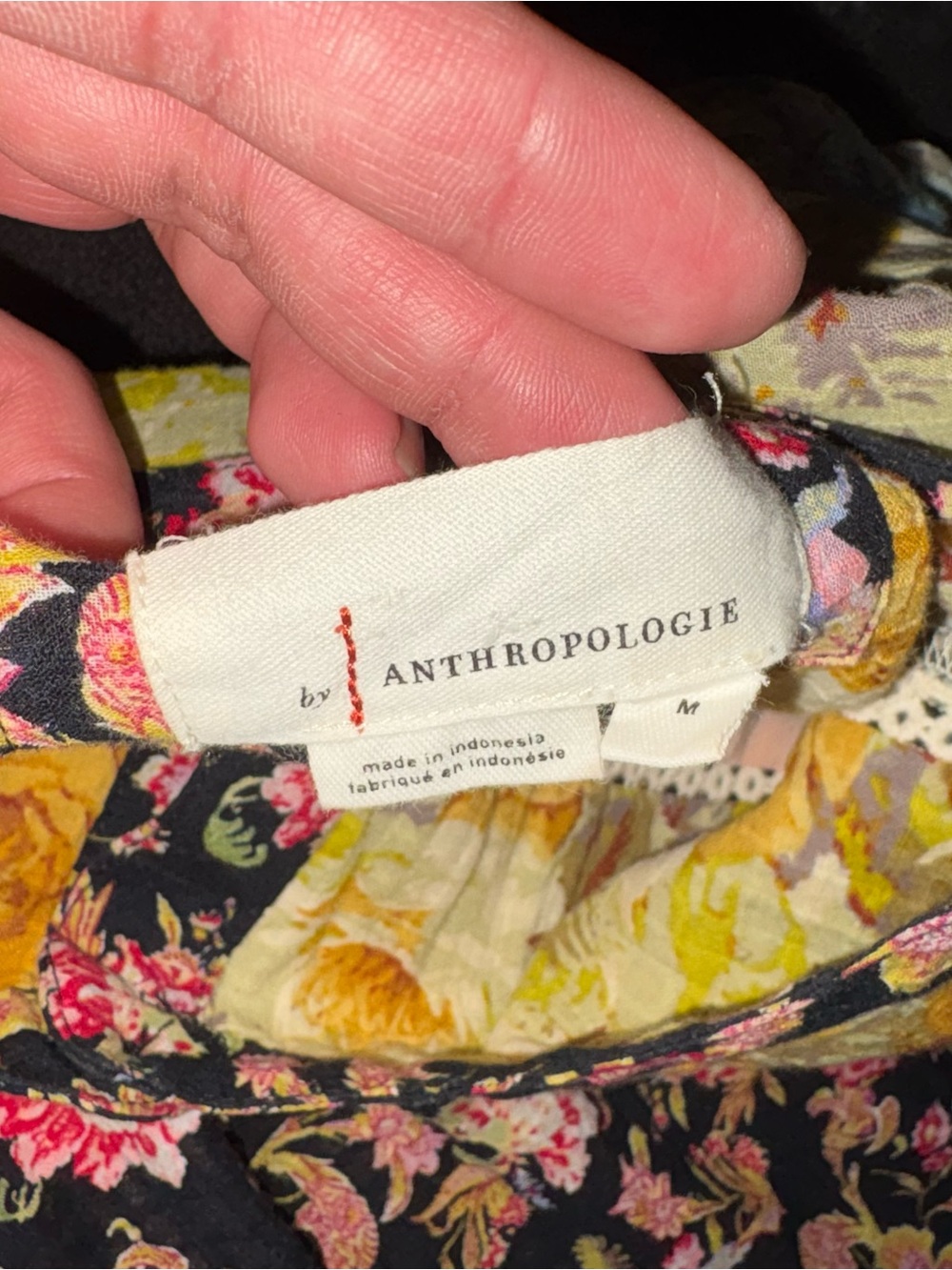 Anthropologie Womens Mixed Floral Tiered Maxi Dress Patchwork Boho Western - Picture 4 of 6
